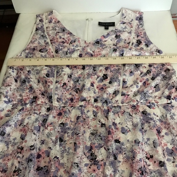 LANE BRYANT Lace Floral Fit and Flare Dress White Pink Women’s Plus Size 20 1X - Picture 9 of 16